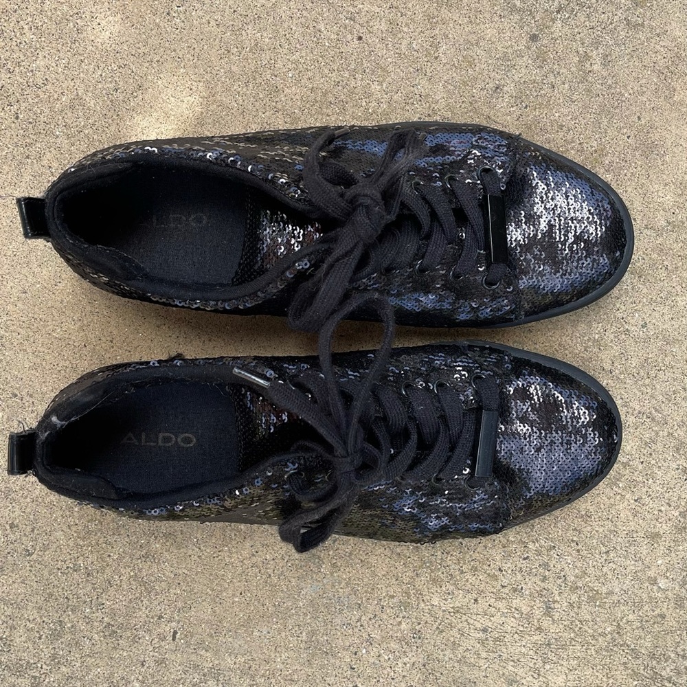 Black Aldo sequin shoes